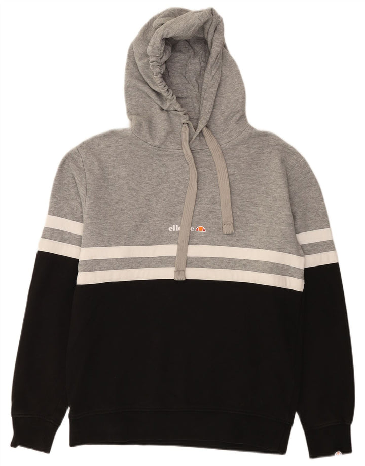 Maglione con cappuccio da uomo Ellesse piccolo in cotone color block grigio