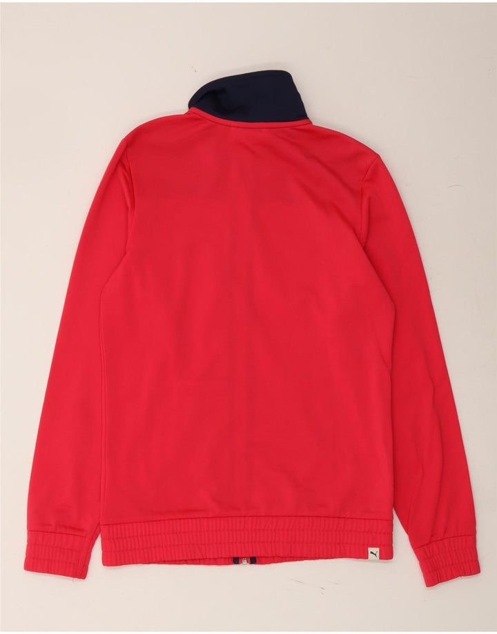 PUMA Womens Tracksuit Top Jacket UK 10 Small Red Colourblock Vintage Puma and Second-Hand Puma from Messina Hembry 