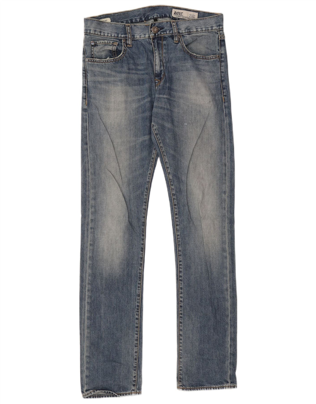 Jeans dritti da uomo Rifle W30 L33 in cotone blu