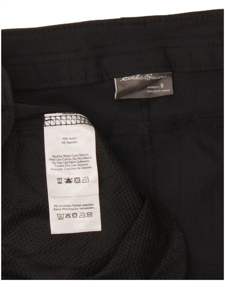 Pantaloncini da trekking da donna Eddie Bauer US 8 Medium W30 Nylon nero