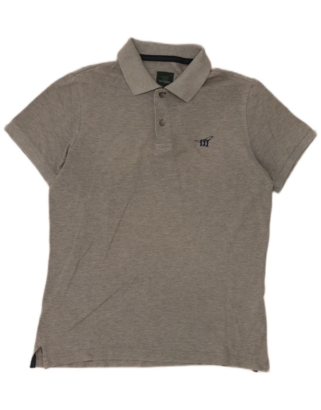 Polo da uomo Henry Cottons in cotone grigio medio