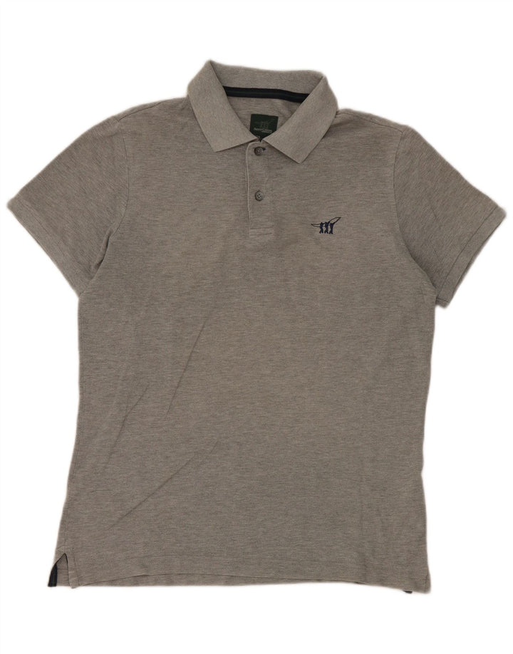 Polo da uomo Henry Cottons in cotone grigio medio