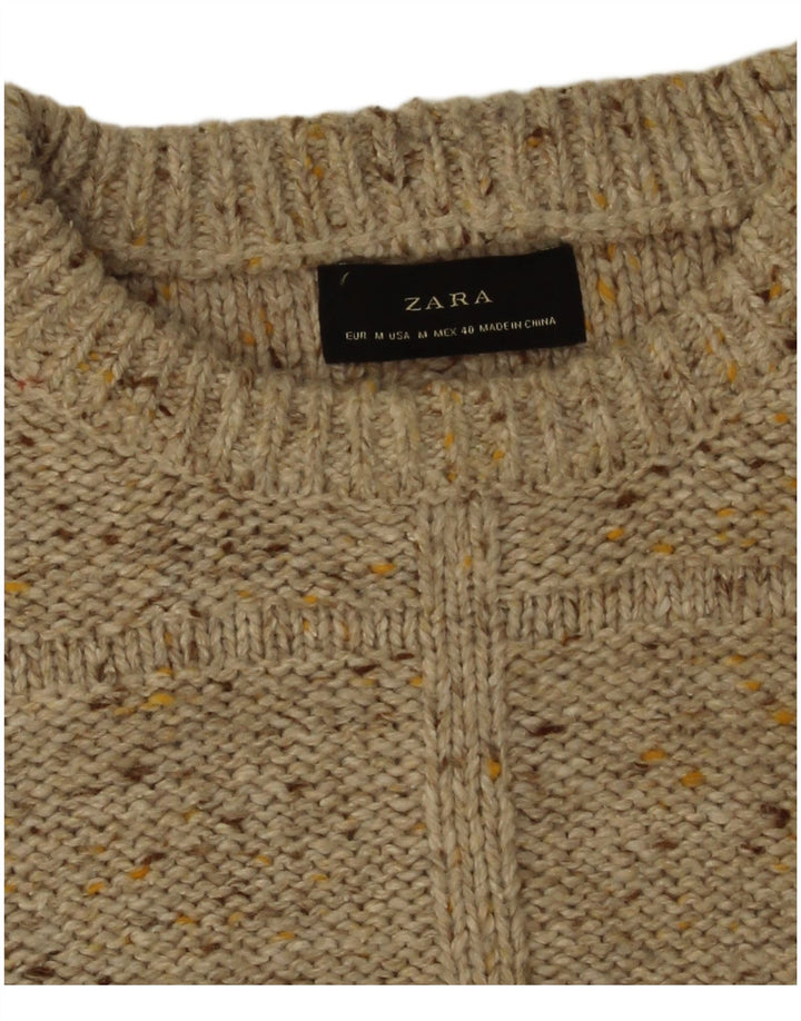 Maglione Zara da uomo con scollo a barca beige medio screziato