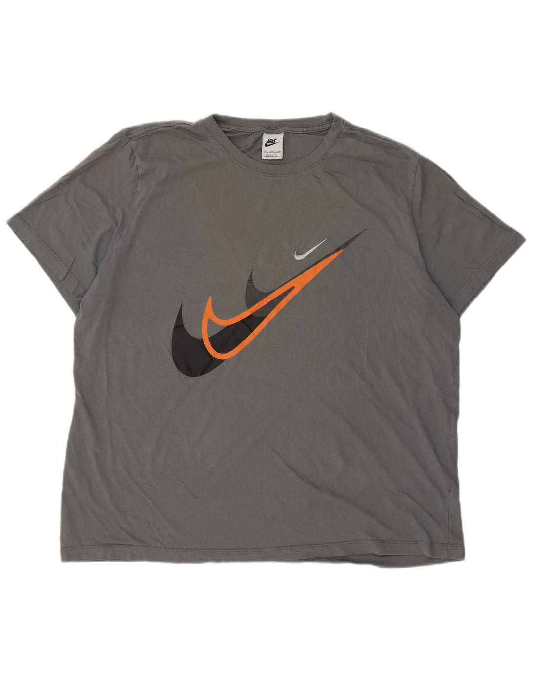 T-shirt grafica da uomo Nike Top 2XL in cotone grigio