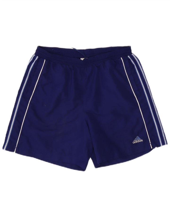 Pantaloncini sportivi da uomo Adidas Large blu navy in poliestere