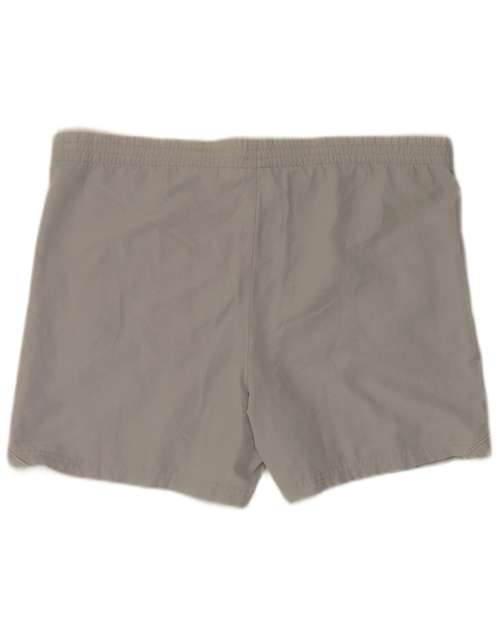 Pantaloncini da bagno da uomo Adidas grandi in poliestere grigio