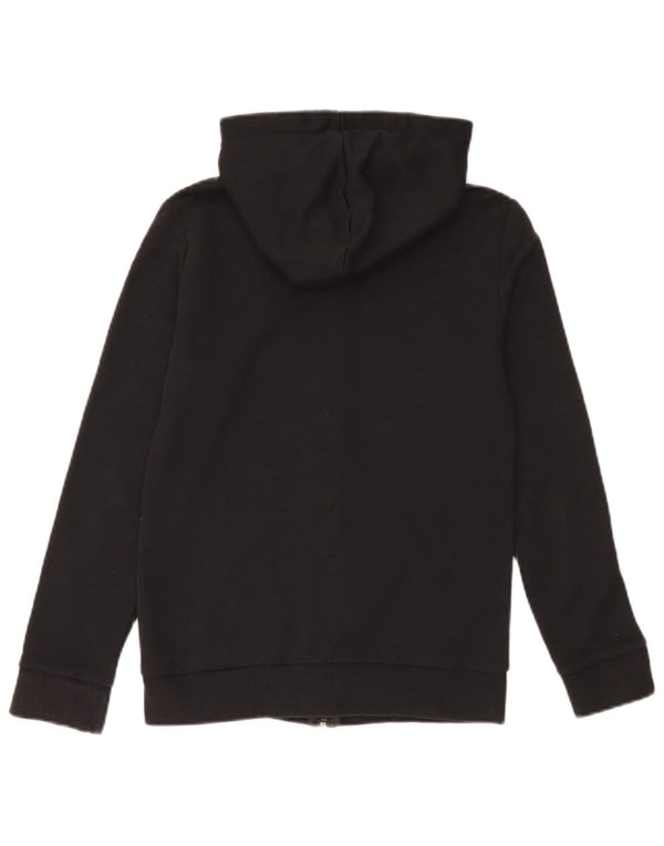 Felpa con cappuccio e zip da donna Adidas UK 4/6 XS cotone nero