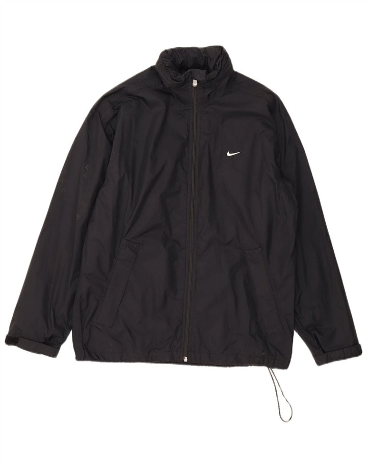 Giacca antipioggia con cappuccio da uomo Nike UK 36/38 piccola nylon nero