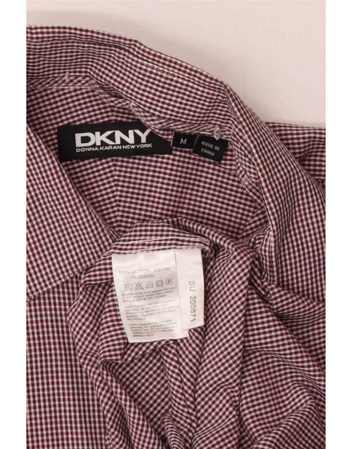 Camicia da uomo Dkny in cotone a quadretti bordeaux medio