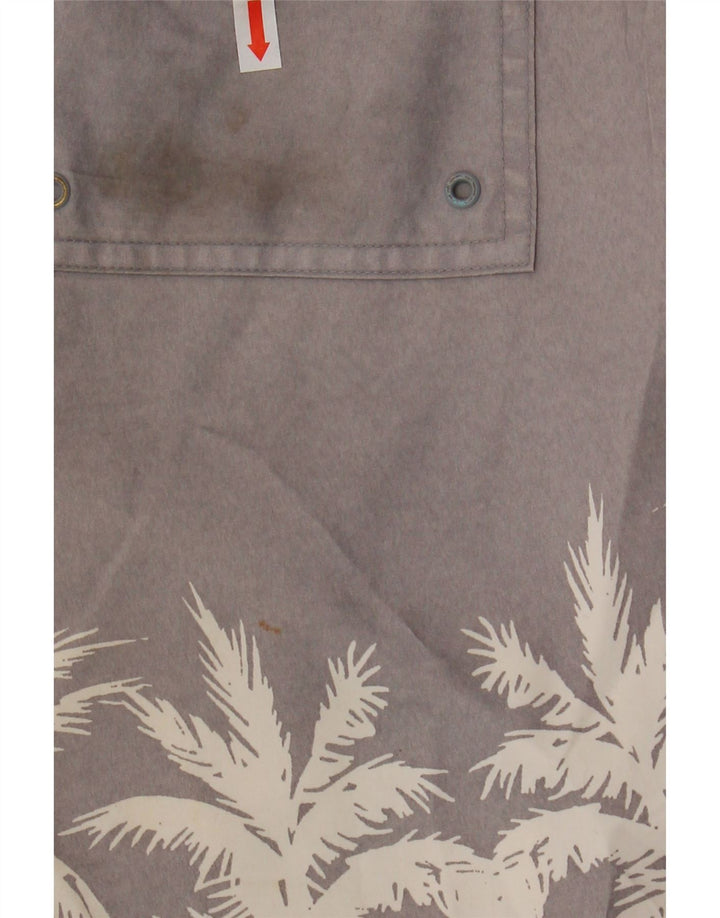 Pantaloncini da bagno da uomo Sundek grandi in poliestere floreale grigio