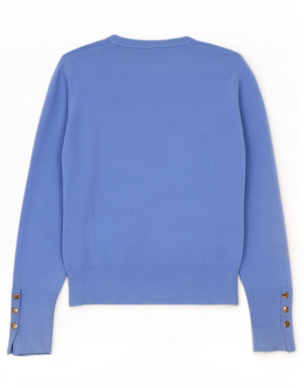 Maglione maglione girocollo da donna Zara UK 14 grande blu