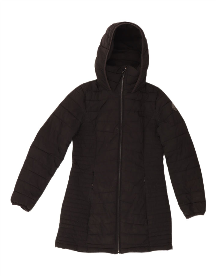 Cappotto imbottito con cappuccio da donna Dkny UK 10 piccolo poliestere nero