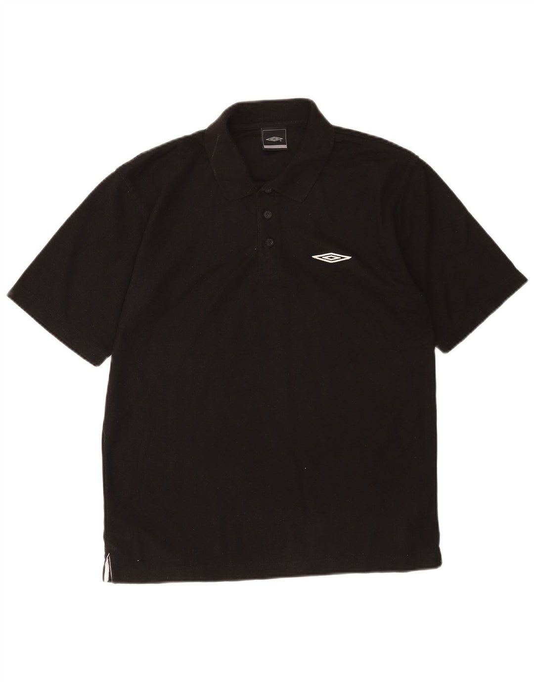 Polo Umbro da uomo media nera in poliestere
