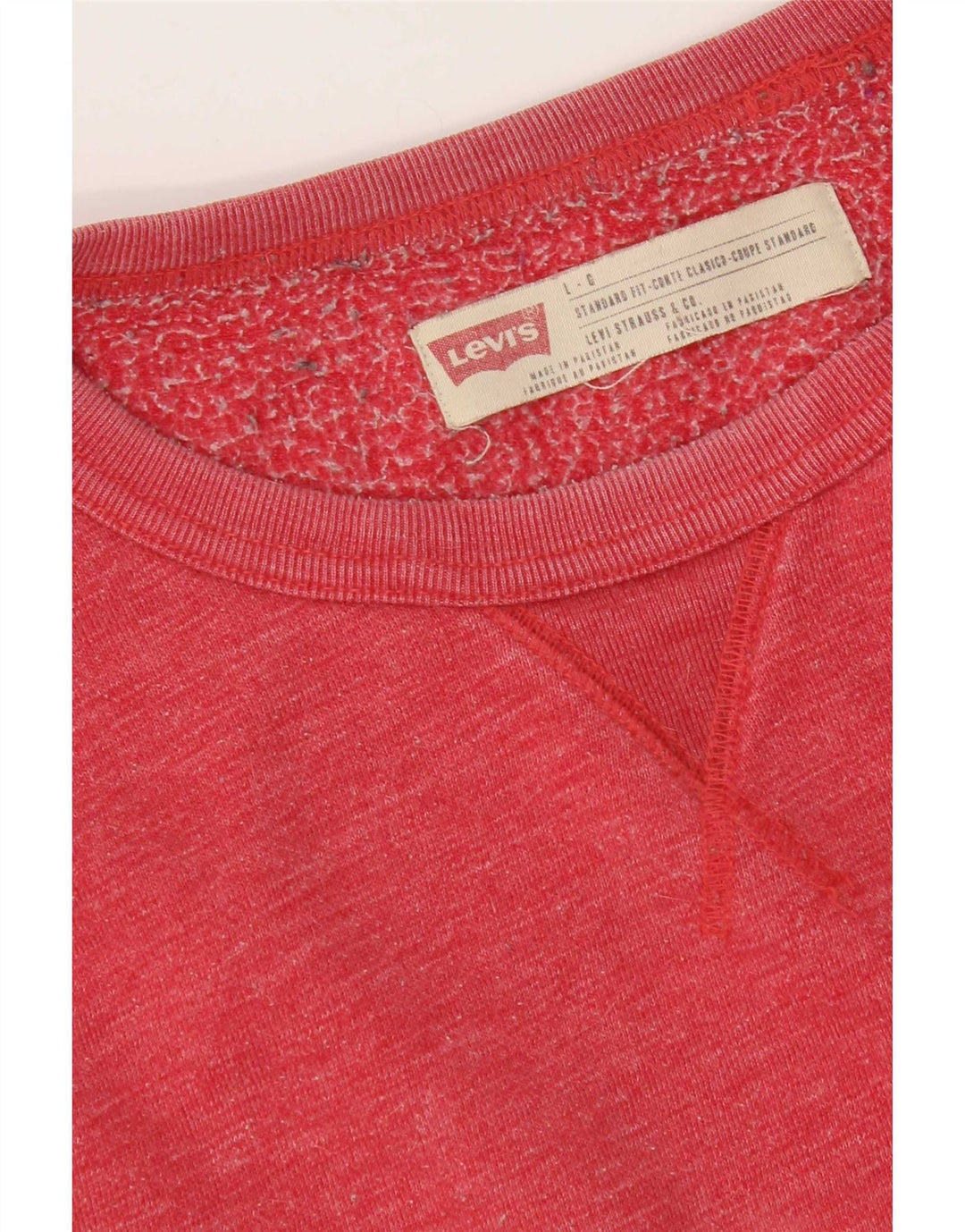 Levi's Uomo Standard Fit Felpa Maglione Grande Rosso