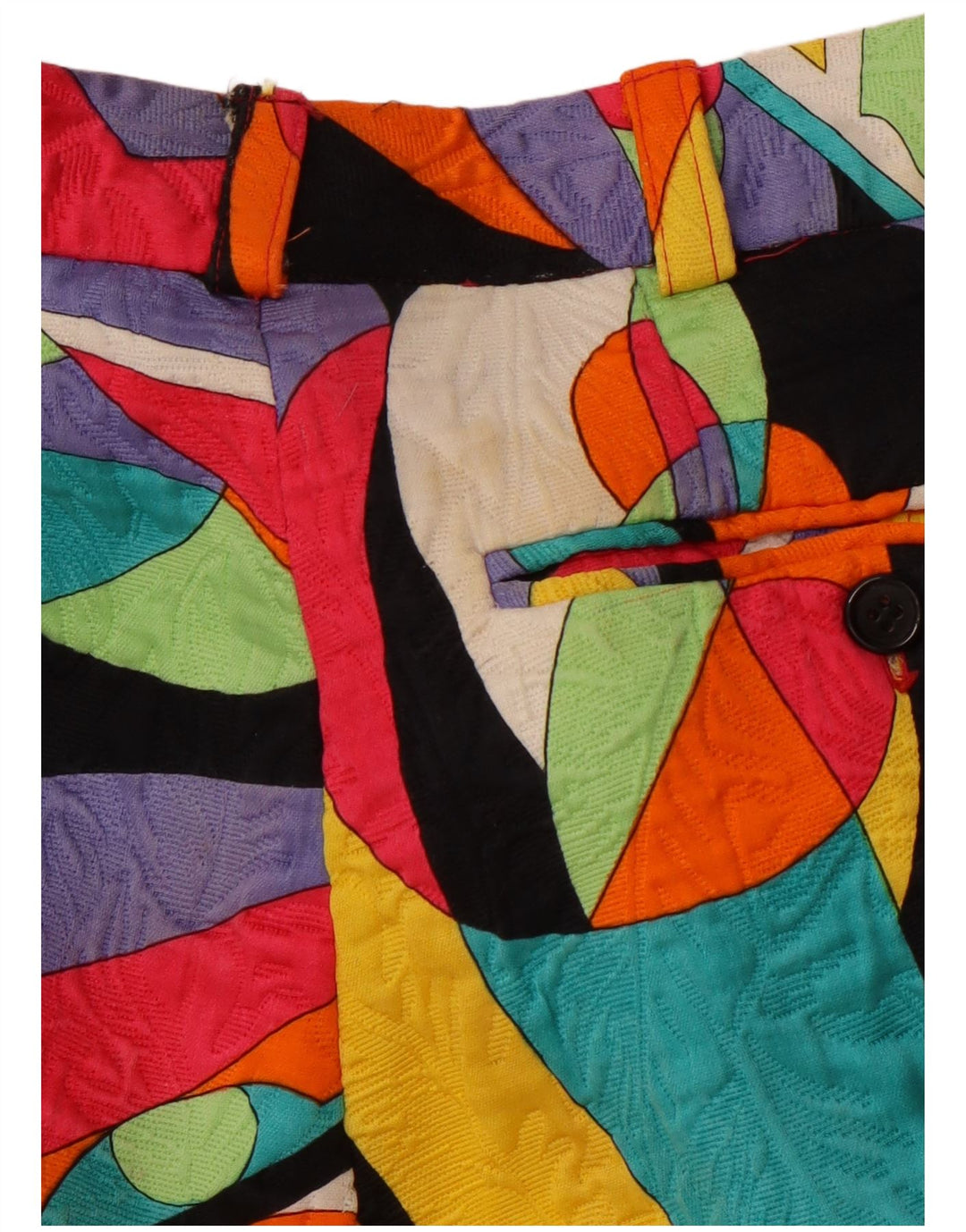 Pantaloni chino da donna a vita alta VINTAGE IT 46 Large W30 L28 Multicolore