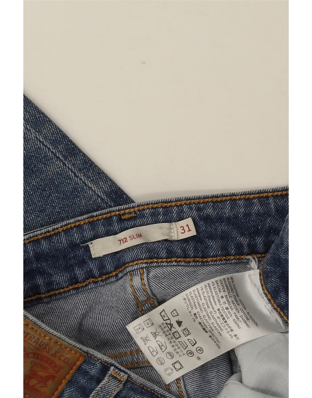 LEVI'S Jeans da donna 712 slim W31 L28 cotone blu