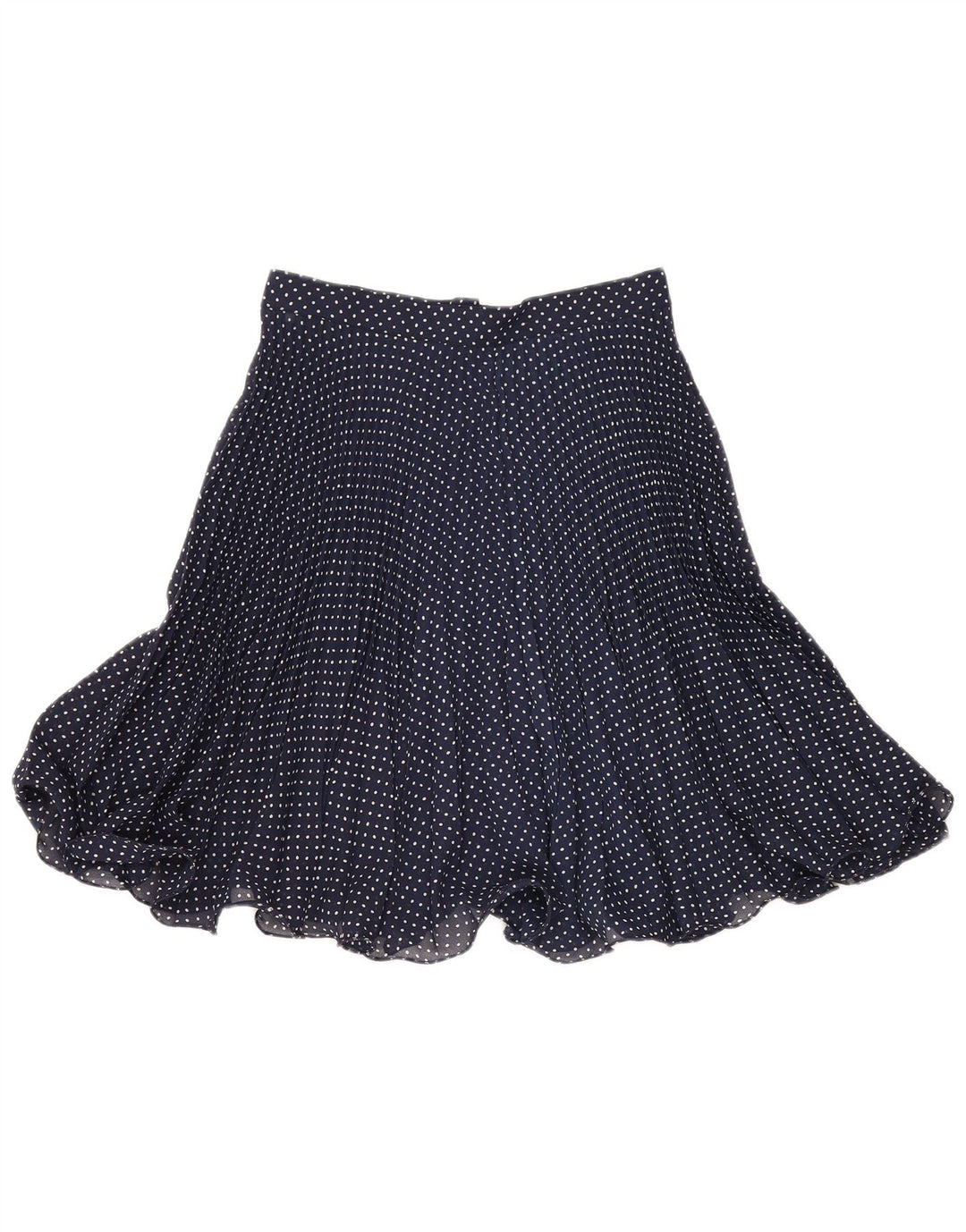 Gonna svasata da donna VINTAGE IT 46 grande W30 blu navy a pois