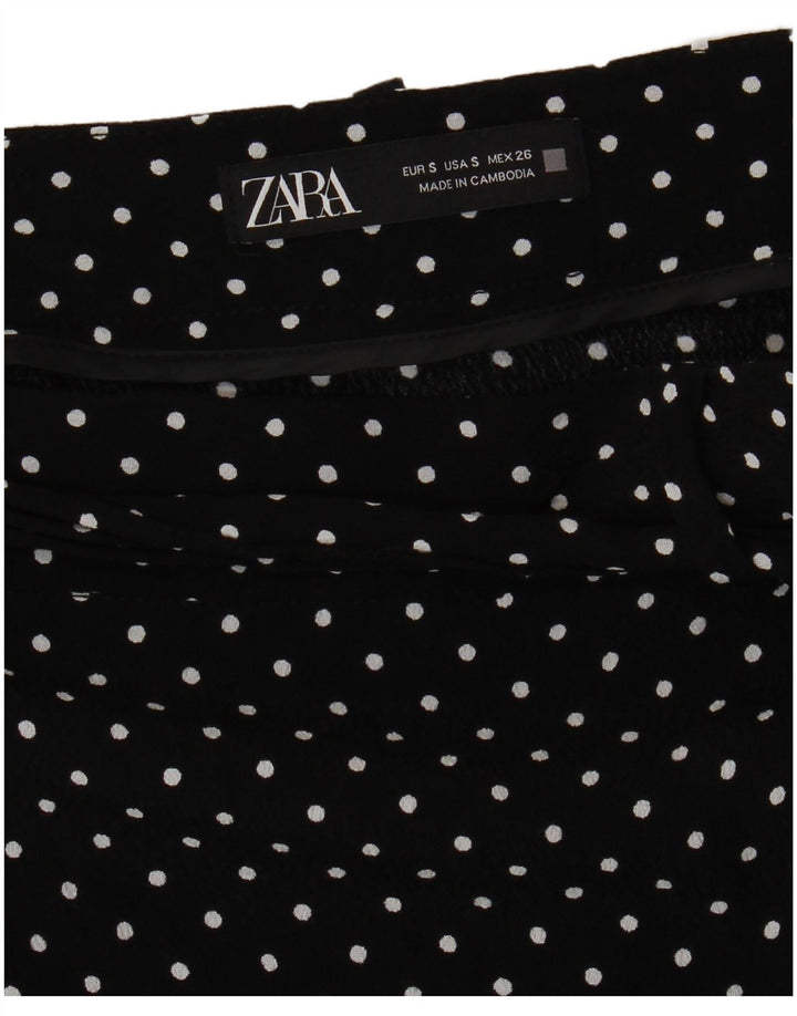 Pantaloncini casual da donna ZARA piccoli W26 neri a pois