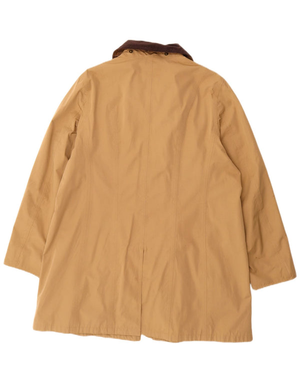 BARBOUR Womens Overcoat UK 20 2XL  Beige Colourblock