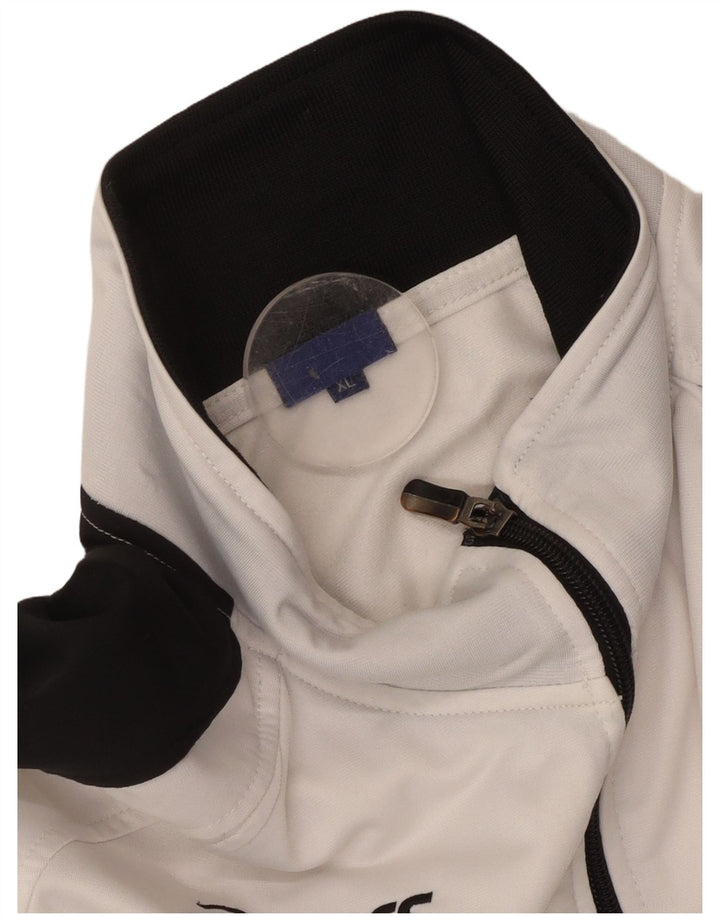 Giacca da ginnastica grafica da donna Asics UK 18 XL White Colourblock