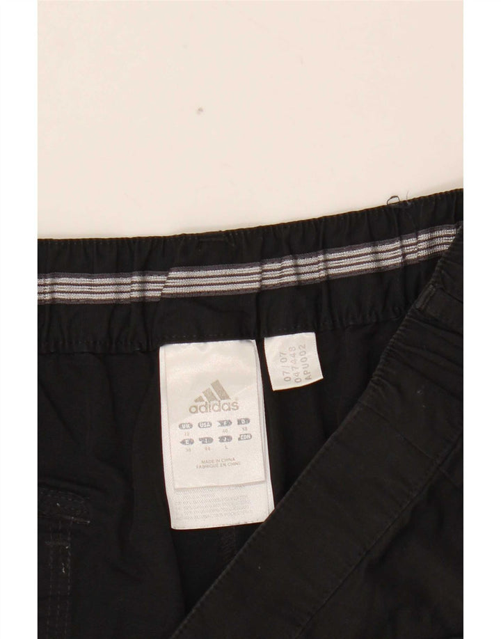 Pantaloncini casual da donna Adidas UK 12 medi W30 cotone nero