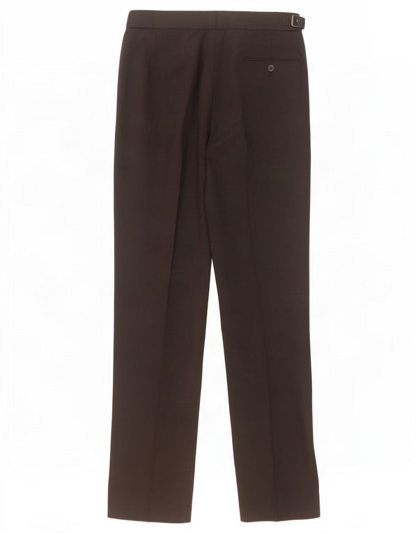 Pantaloni da abito con pegging da uomo Marks & Spencer W32 L33 poliestere nero