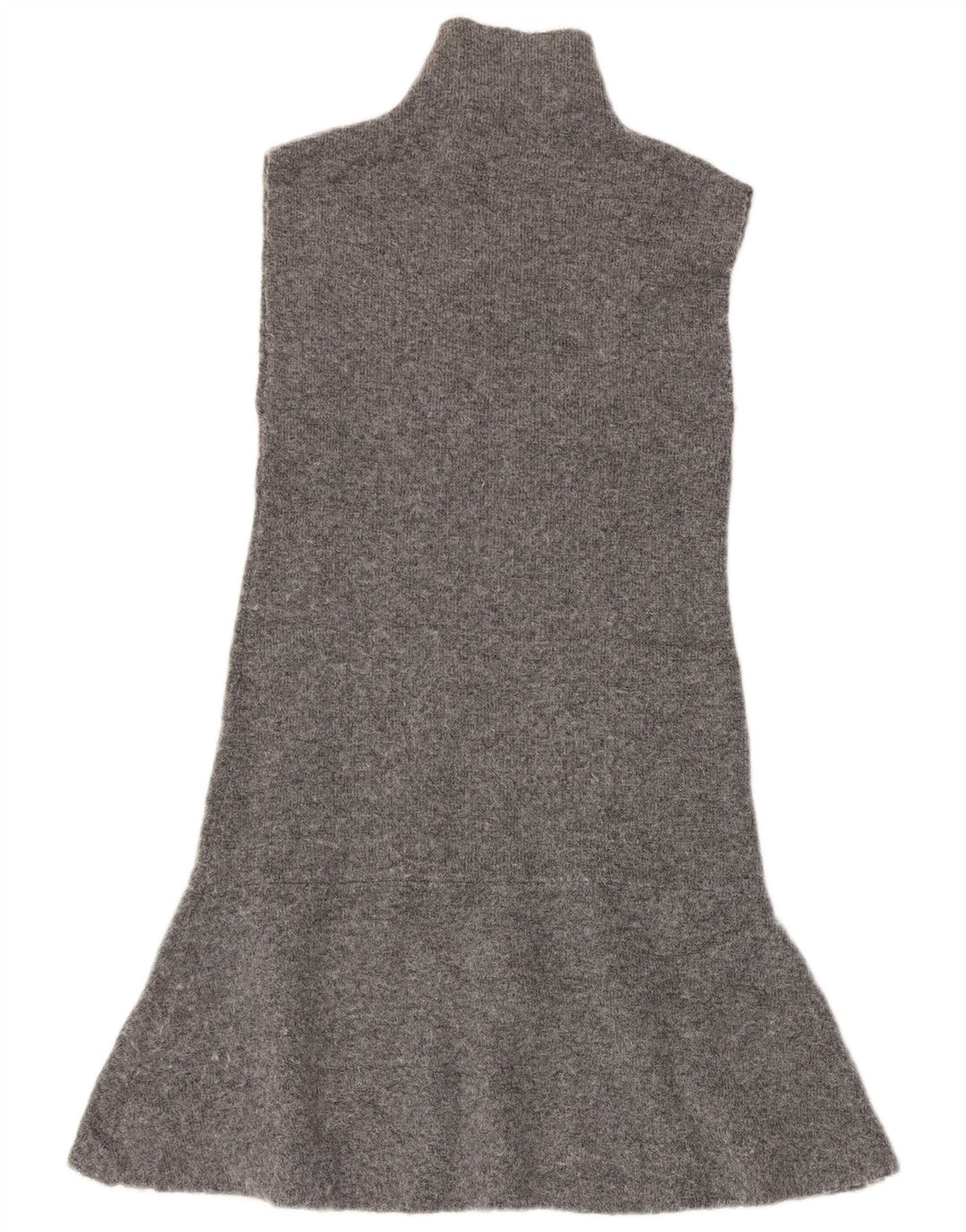 Abito maglione senza maniche da donna Zara UK 8 piccolo poliestere grigio
