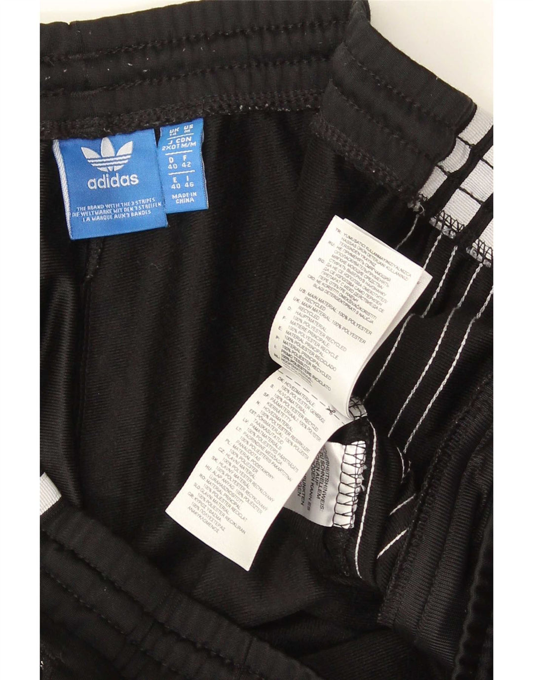 Pantaloni da tuta da donna Adidas UK 14 Large Nero Poliestere