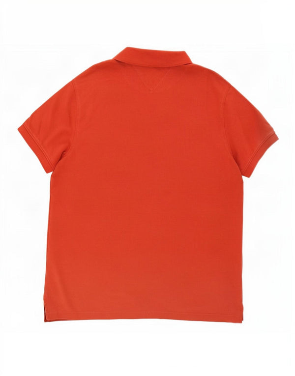 Polo da uomo vestibilità regolare Tommy Hilfiger XL in cotone rosso