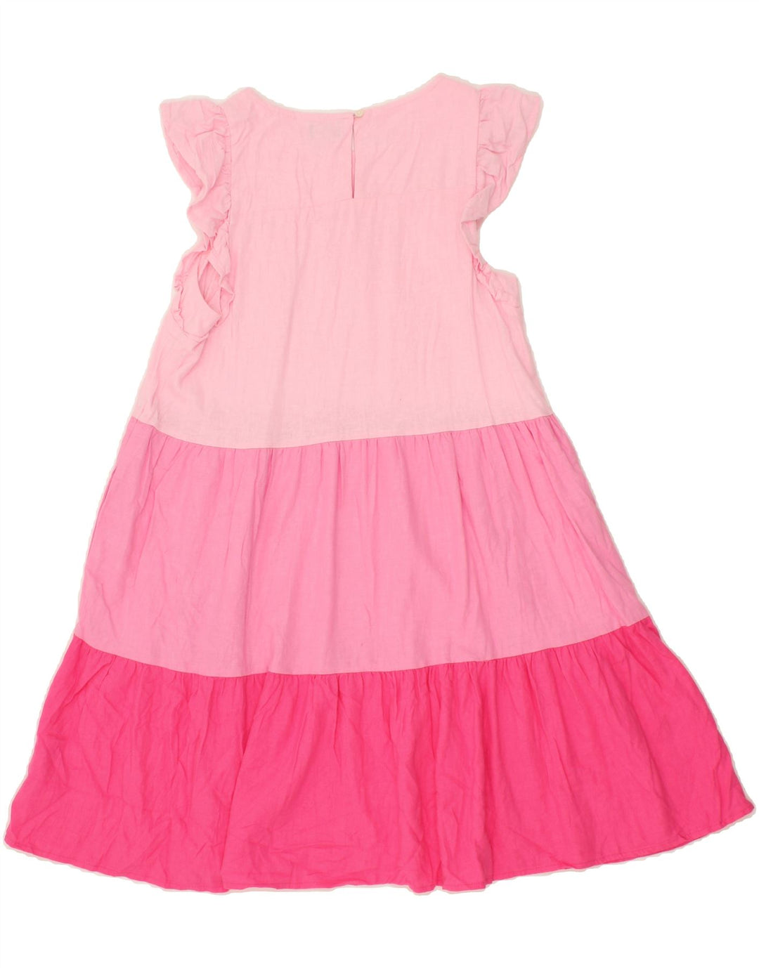 J. CREW Womens A-Line Dress US 4 Small Pink Colourblock Linen Vintage J. Crew and Second-Hand J. Crew from Messina Hembry 