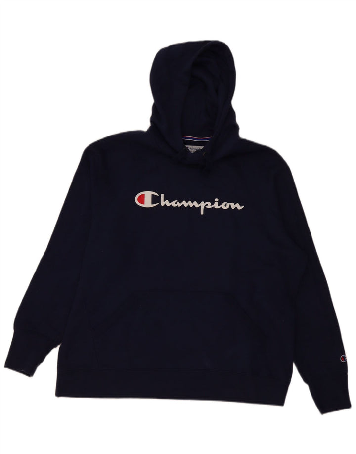 Felpa con cappuccio grafica da uomo Champion XL blu navy