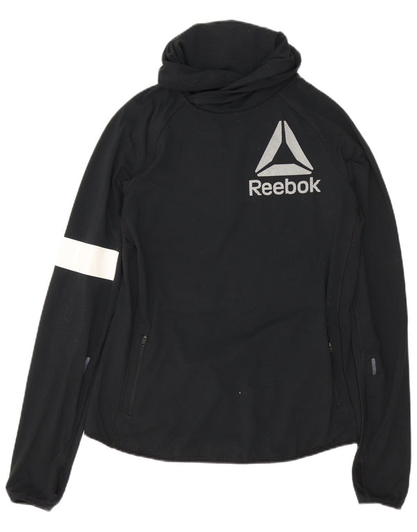 Giacca da tuta da donna Reebok UK 12/14 Medium Nero Colourblock