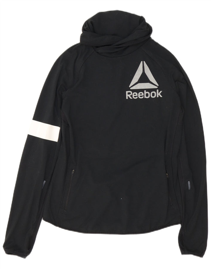 Giacca da tuta da donna Reebok UK 12/14 Medium Nero Colourblock