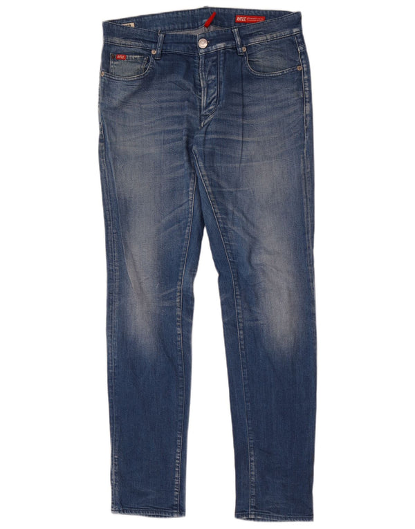 Jeans slim invecchiati da uomo Rifle W32 L34 cotone blu