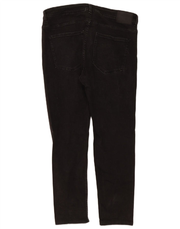 Jeans slim da uomo Zara EU 46 XL W36 L28 Nero