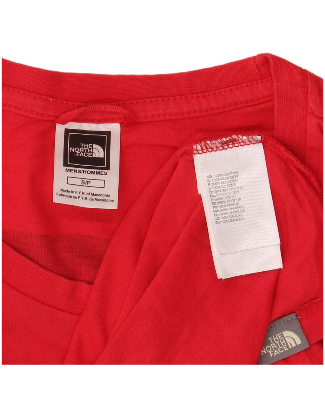 T-shirt grafica da uomo The North Face Top Small in cotone rosso