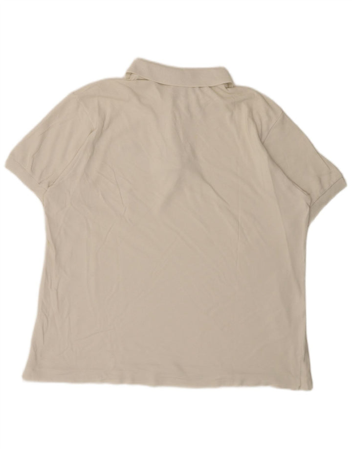 Polo da uomo Lacoste taglia 6 XL in cotone bianco