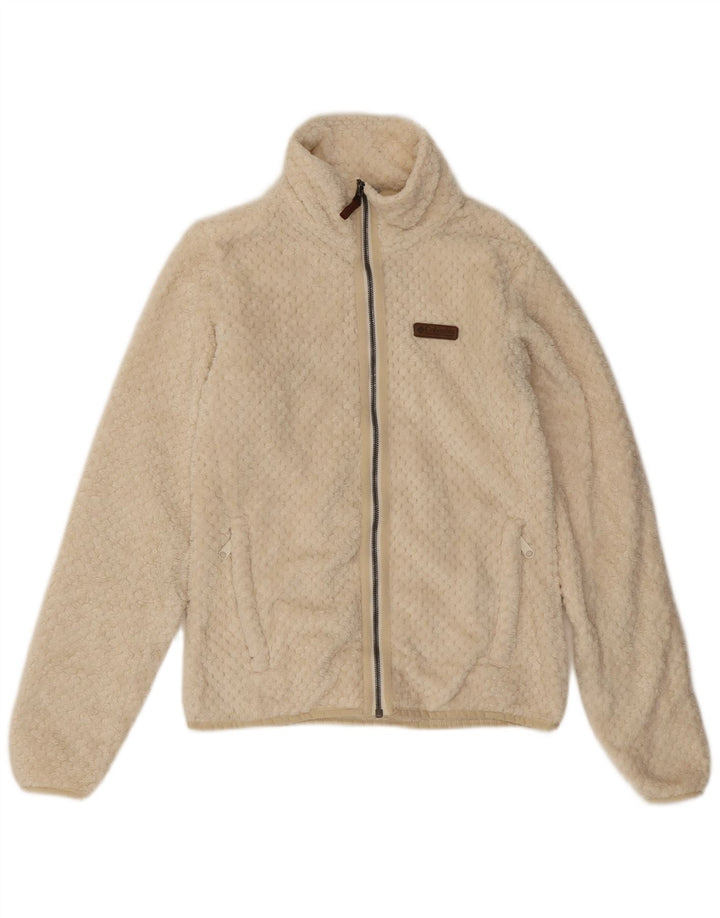 Giacca in pile da donna Columbia UK 10 Small Poliestere bianco sporco