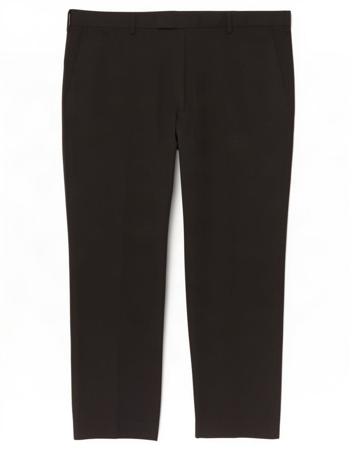 Pantaloni da abito vestibilità regolare Marks & Spencer da uomo W40 L29 poliestere nero