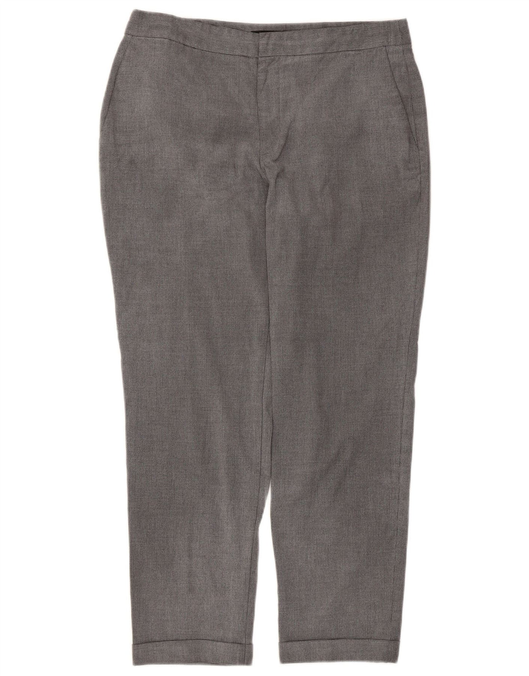 Pantaloni chino dritti da donna Zara EU 40 medi W30 L27 grigio pied de poule