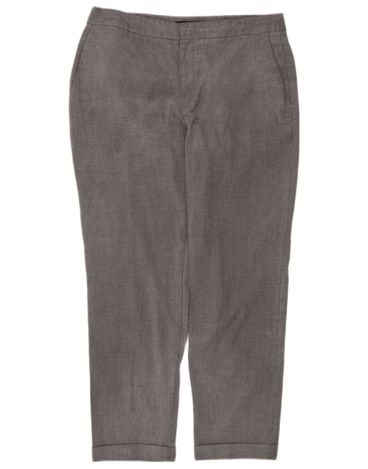 Pantaloni chino dritti da donna Zara EU 40 medi W30 L27 grigio pied de poule