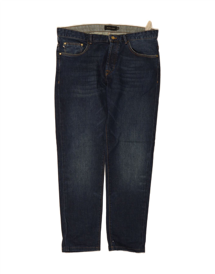 MASSIMO DUTTI Mens Slim Jeans EU 42 Large W32 L28 Navy Blue Cotton Vintage Massimo Dutti and Second-Hand Massimo Dutti from Messina Hembry 