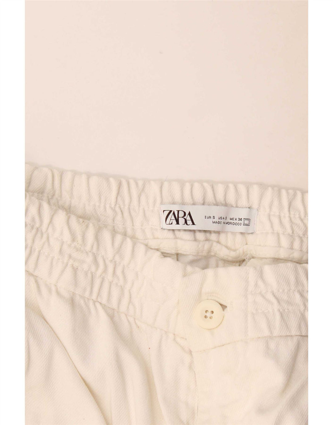 Pantaloni chino dritti da uomo Zara piccoli W30 L29 bianco sporco