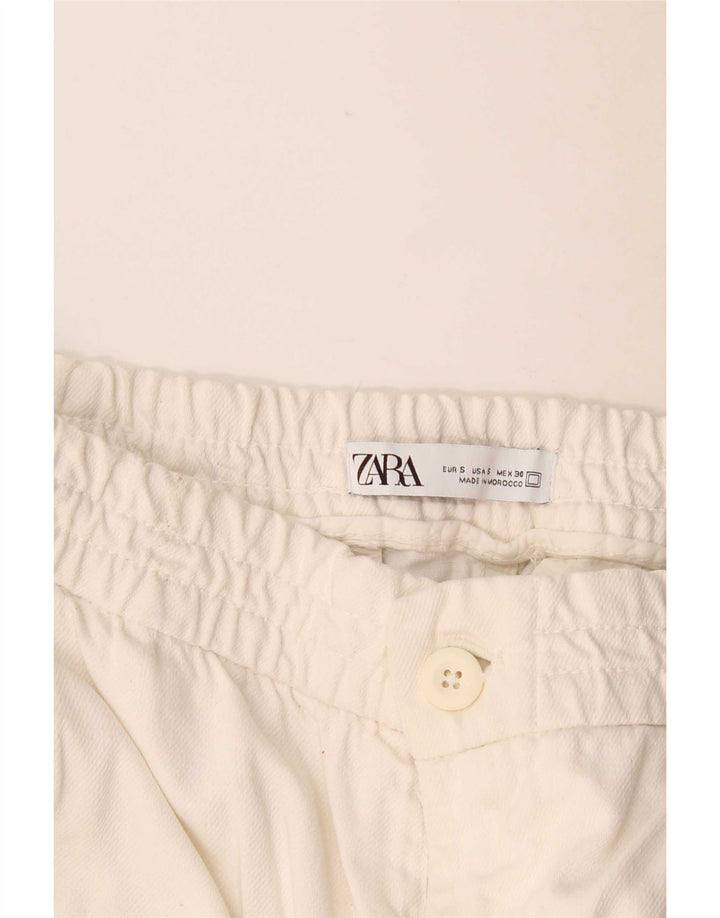 Pantaloni chino dritti da uomo Zara piccoli W30 L29 bianco sporco
