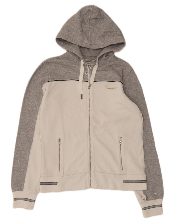 Felpa con cappuccio e zip Champion da donna Heritage Fit UK 14 Medium White