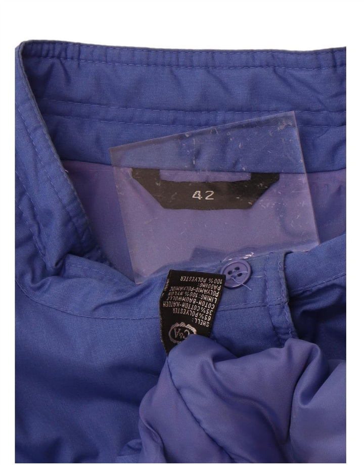 C&A Womens Oversized Bomber Jacket EU 42 Large Blue Polyester