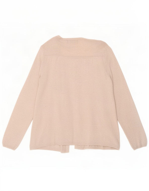 Maglione cardigan aperto da donna Marks & Spencer UK 14 Large Beige screziato