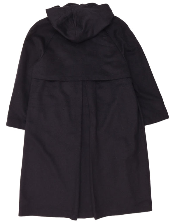 Cappotto vintage da uomo con cappuccio IT 48 medio in lana blu navy