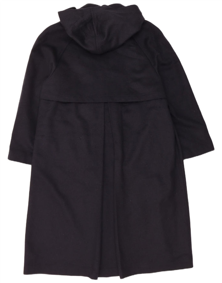 Cappotto vintage da uomo con cappuccio IT 48 medio in lana blu navy