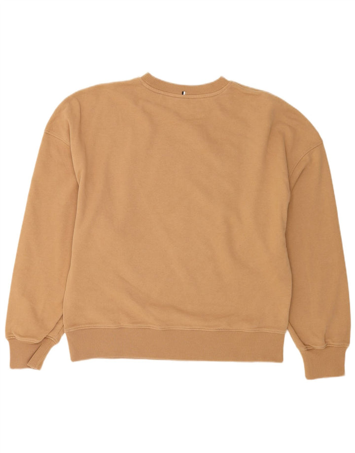 Hugo Boss Felpa grafica da uomo Maglione grande in cotone beige